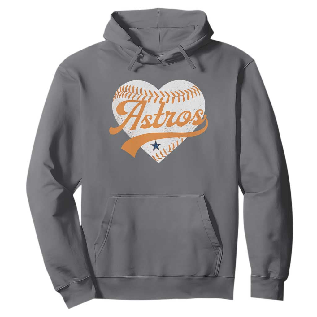 Retro Astro Script Name Hoodie Baseball Heart Vintage Sports Fans TS10 Charcoal Print Your Wear