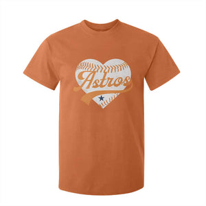 Retro Astro Script Name T Shirt For Kid Baseball Heart Vintage Sports Fans TS10 Orange Print Your Wear