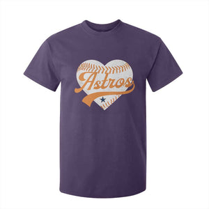 Retro Astro Script Name T Shirt For Kid Baseball Heart Vintage Sports Fans TS10 Purple Print Your Wear