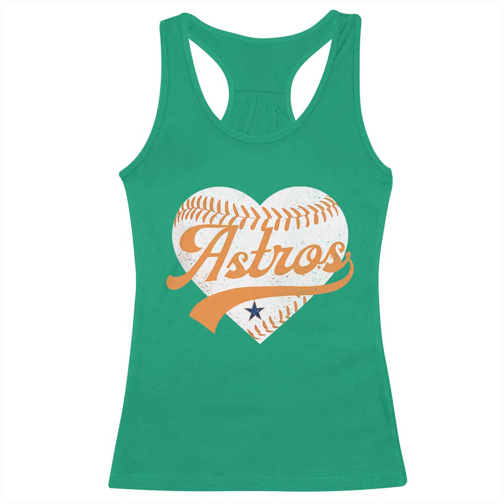 Retro Astro Script Name Racerback Tank Top Baseball Heart Vintage Sports Fans TS10 Irish Green Print Your Wear