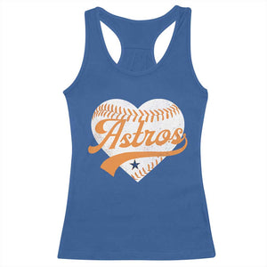 Retro Astro Script Name Racerback Tank Top Baseball Heart Vintage Sports Fans TS10 Royal Blue Print Your Wear