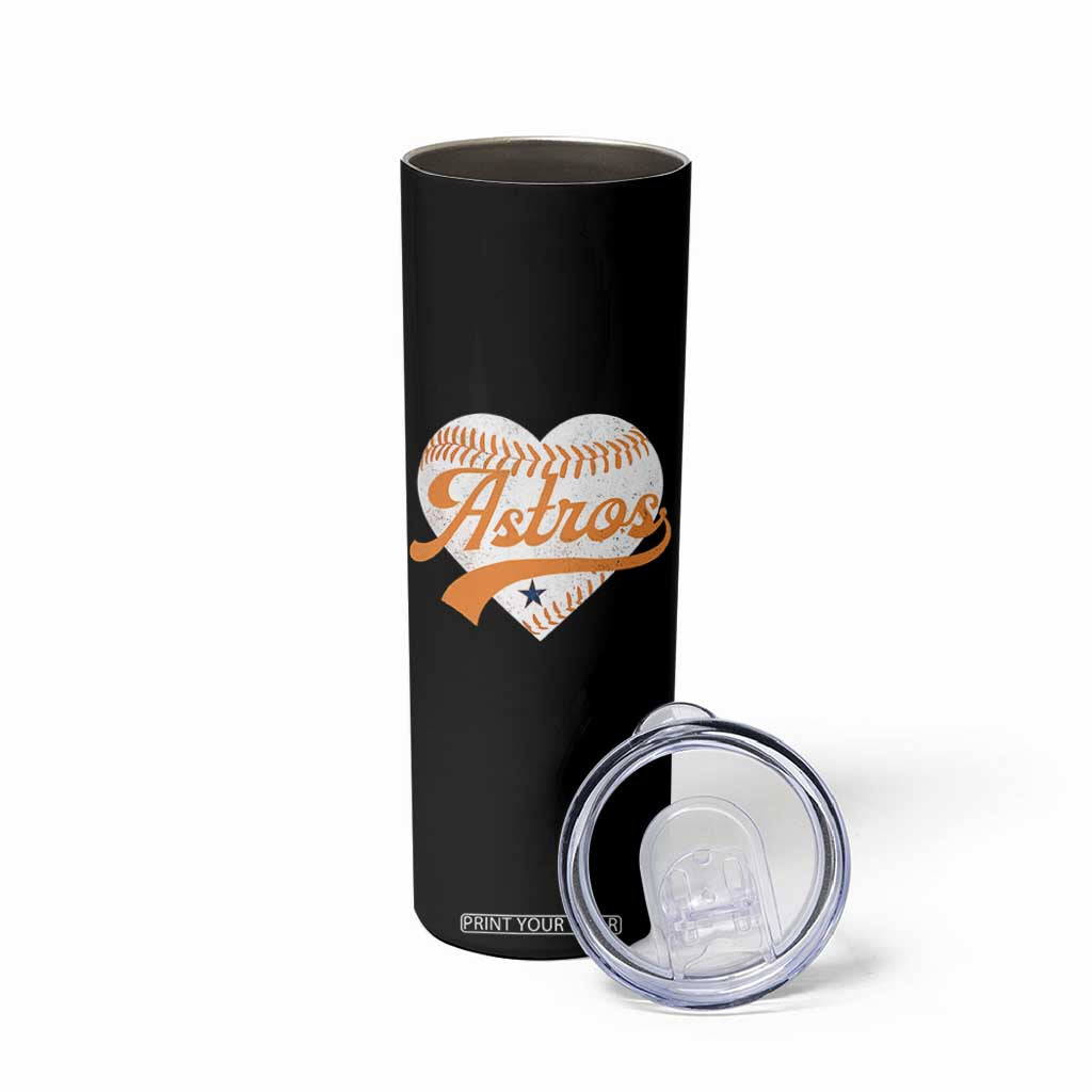 Retro Astro Script Name Skinny Tumbler Baseball Heart Vintage Sports Fans TS10 Print Your Wear
