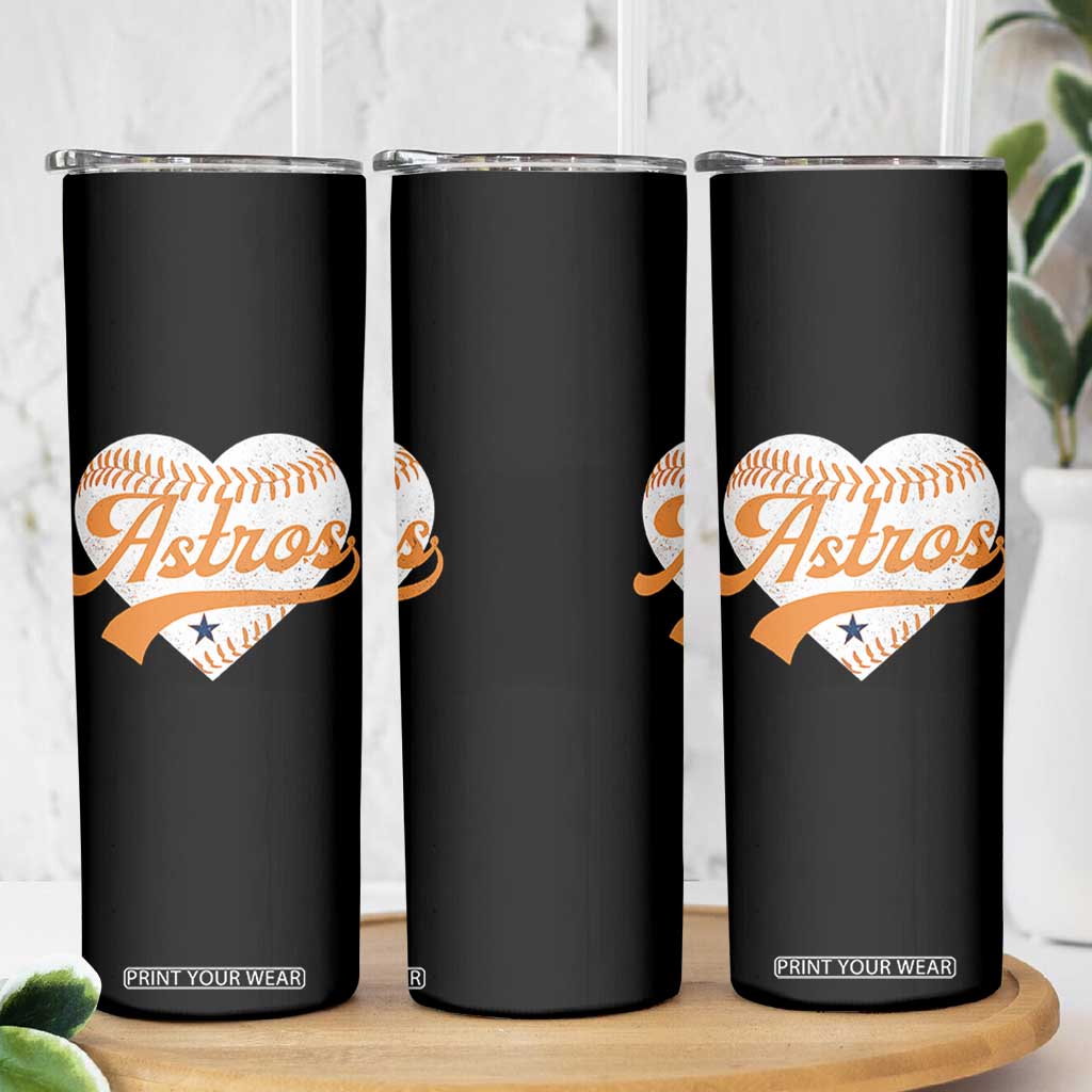 Retro Astro Script Name Skinny Tumbler Baseball Heart Vintage Sports Fans TS10 Print Your Wear