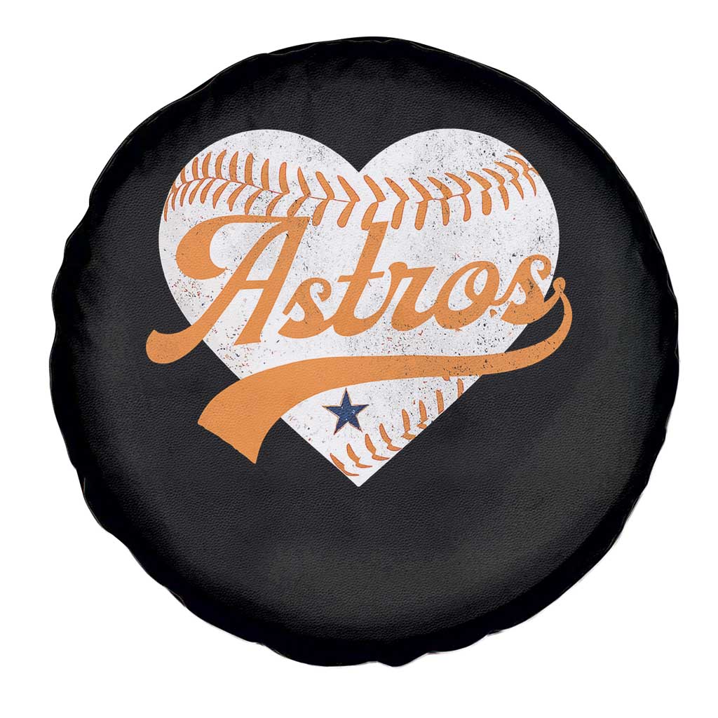 Retro Astro Script Name Spare Tire Cover Baseball Heart Vintage Sports Fans TS10 Print Your Wear