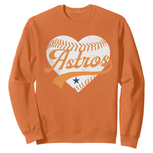 Retro Astro Script Name Sweatshirt Baseball Heart Vintage Sports Fans TS10 Orange Print Your Wear