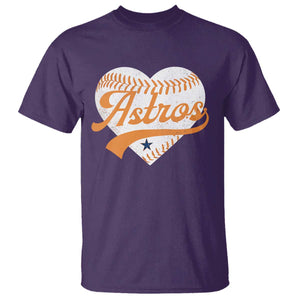 Retro Astro Script Name T Shirt Baseball Heart Vintage Sports Fans TS10 Purple Print Your Wear