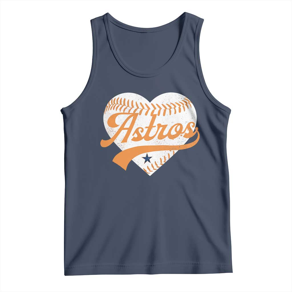 Retro Astro Script Name Tank Top Baseball Heart Vintage Sports Fans TS10 Navy Print Your Wear
