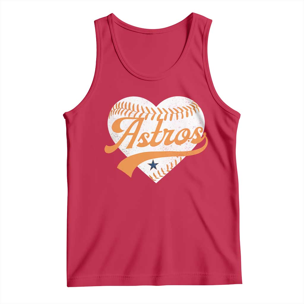 Retro Astro Script Name Tank Top Baseball Heart Vintage Sports Fans TS10 Red Print Your Wear