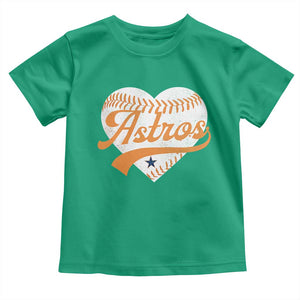 Retro Astro Script Name Toddler T Shirt Baseball Heart Vintage Sports Fans TS10 Irish Green Print Your Wear