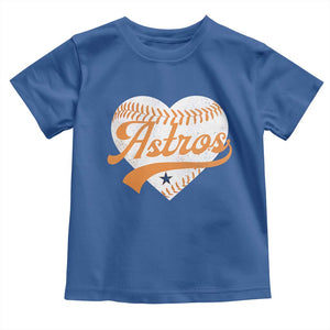 Retro Astro Script Name Toddler T Shirt Baseball Heart Vintage Sports Fans TS10 Royal Blue Print Your Wear