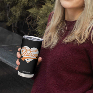 Retro Astro Script Name Tumbler Cup Baseball Heart Vintage Sports Fans TS10 Print Your Wear
