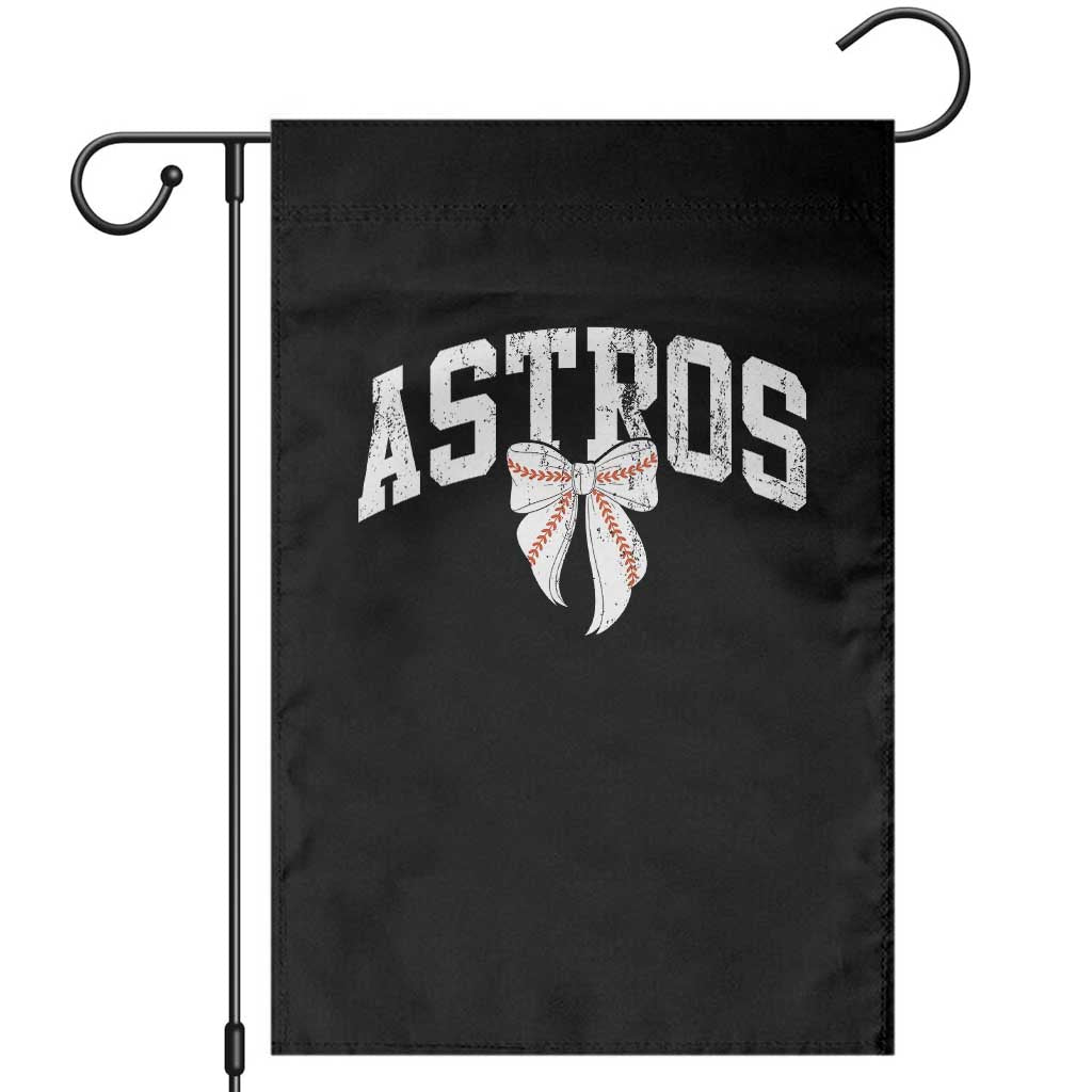 Retro Astro Varsity Name Garden Flag Baseball Coquette Bow TS10 Black Print Your Wear