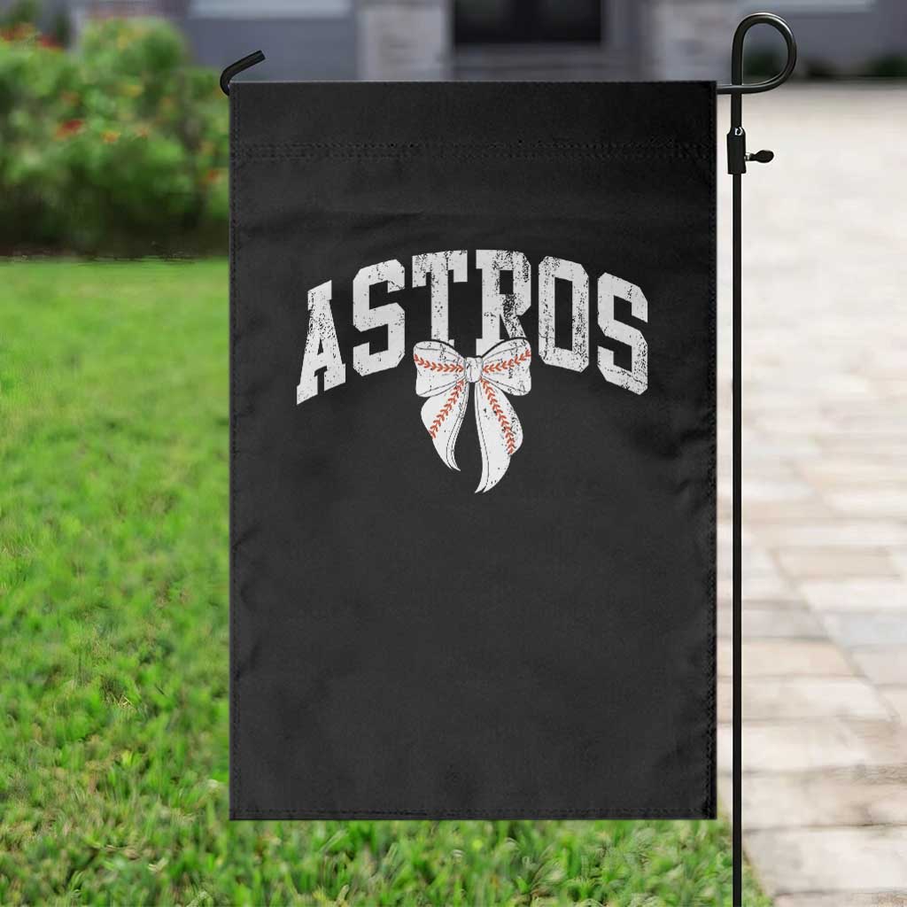 Retro Astro Varsity Name Garden Flag Baseball Coquette Bow TS10 Print Your Wear