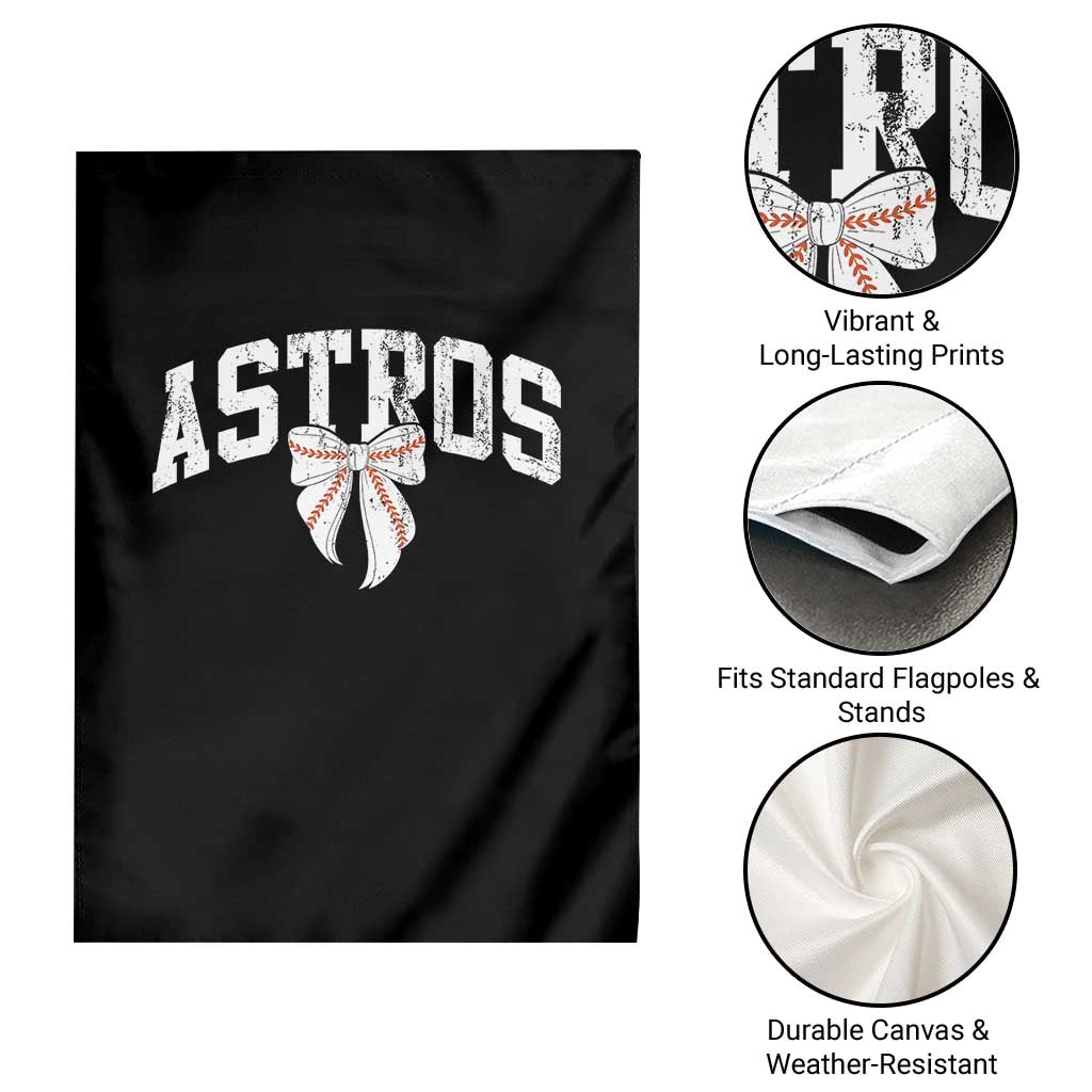 Retro Astro Varsity Name Garden Flag Baseball Coquette Bow TS10 Print Your Wear