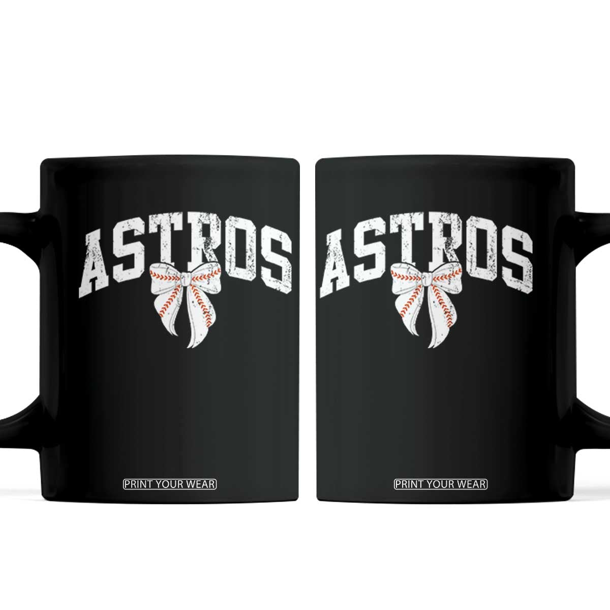 Retro Astro Varsity Name Coffee Mug Baseball Coquette Bow TS10 Black Print Your Wear