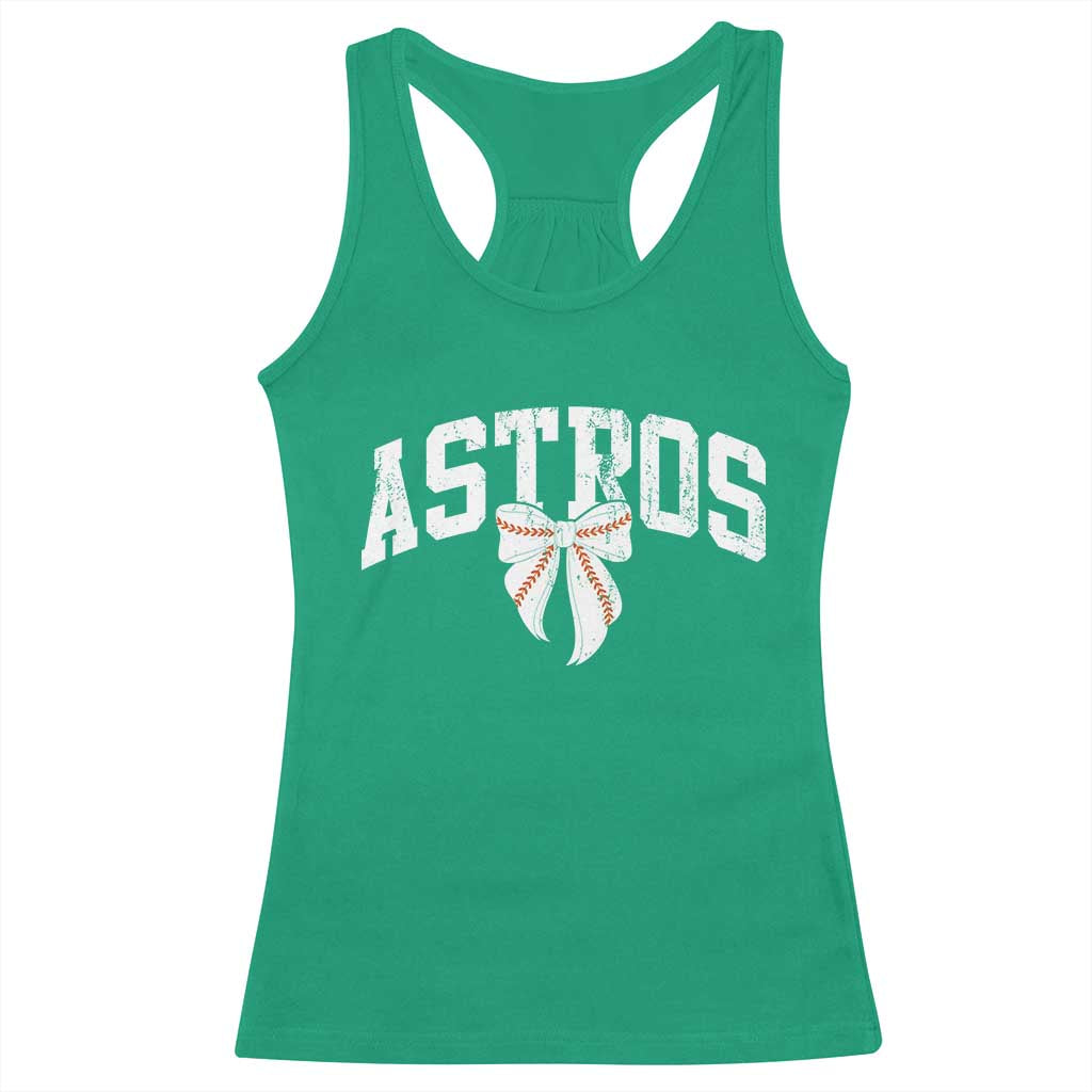 Retro Astro Varsity Name Racerback Tank Top Baseball Coquette Bow TS10 Irish Green Print Your Wear