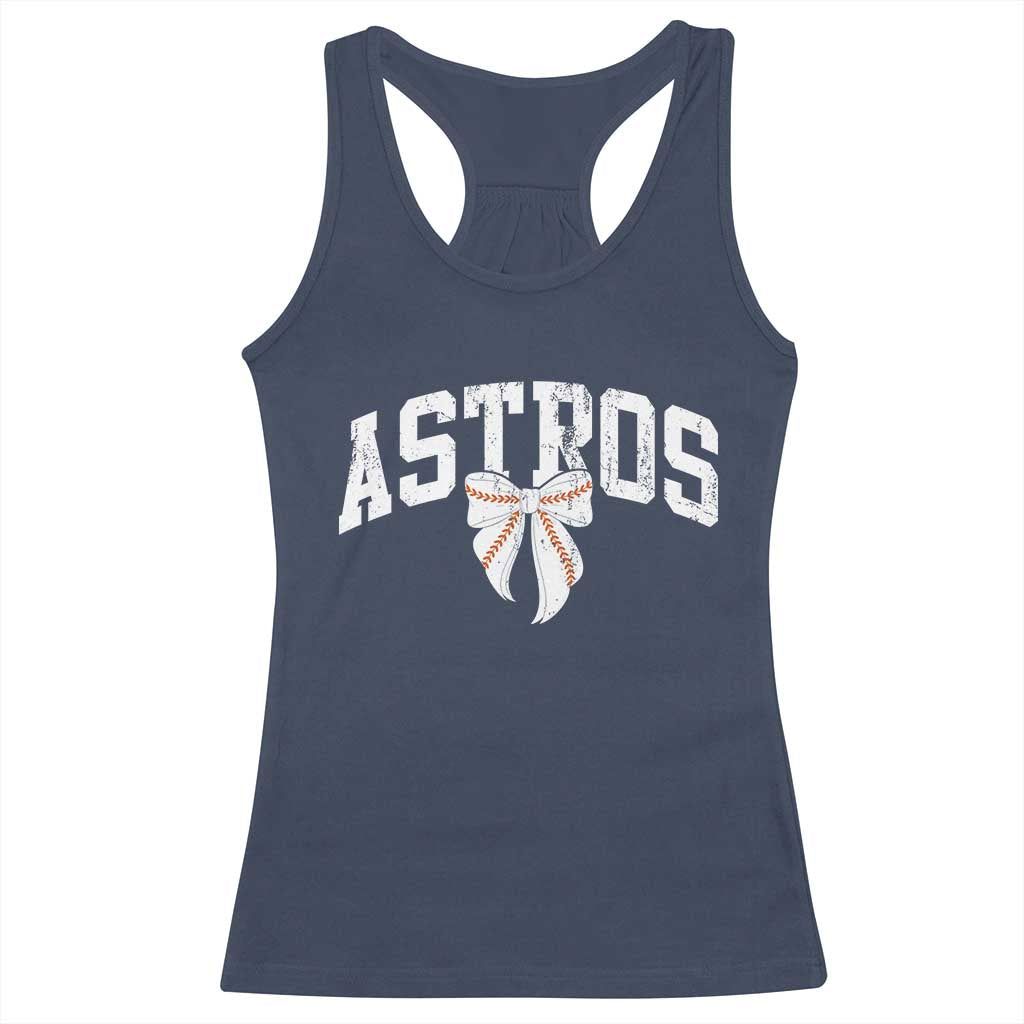 Retro Astro Varsity Name Racerback Tank Top Baseball Coquette Bow TS10 Navy Print Your Wear