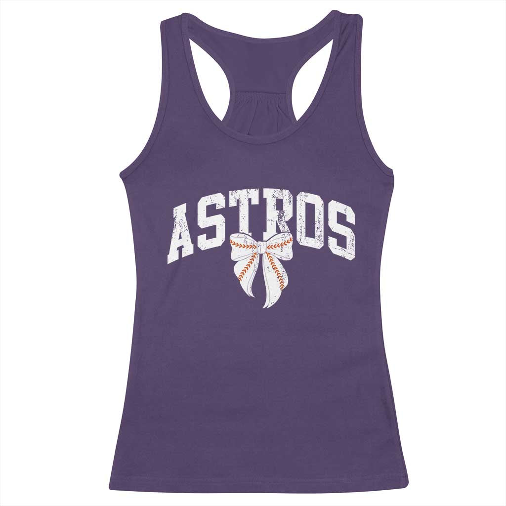 Retro Astro Varsity Name Racerback Tank Top Baseball Coquette Bow TS10 Purple Print Your Wear