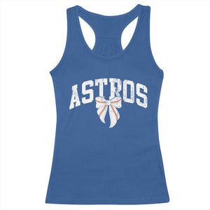 Retro Astro Varsity Name Racerback Tank Top Baseball Coquette Bow TS10 Royal Blue Print Your Wear