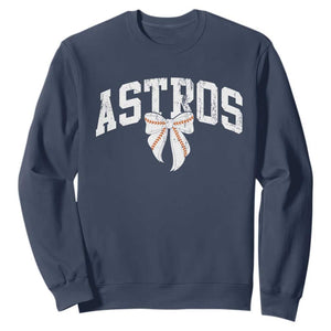 Retro Astro Varsity Name Sweatshirt Baseball Coquette Bow TS10 Navy Print Your Wear