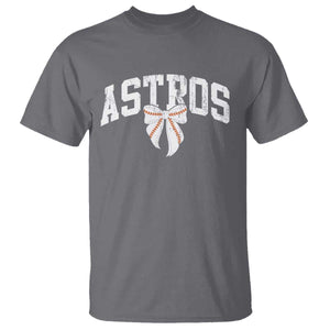 Retro Astro Varsity Name T Shirt Baseball Coquette Bow TS10 Charcoal Print Your Wear
