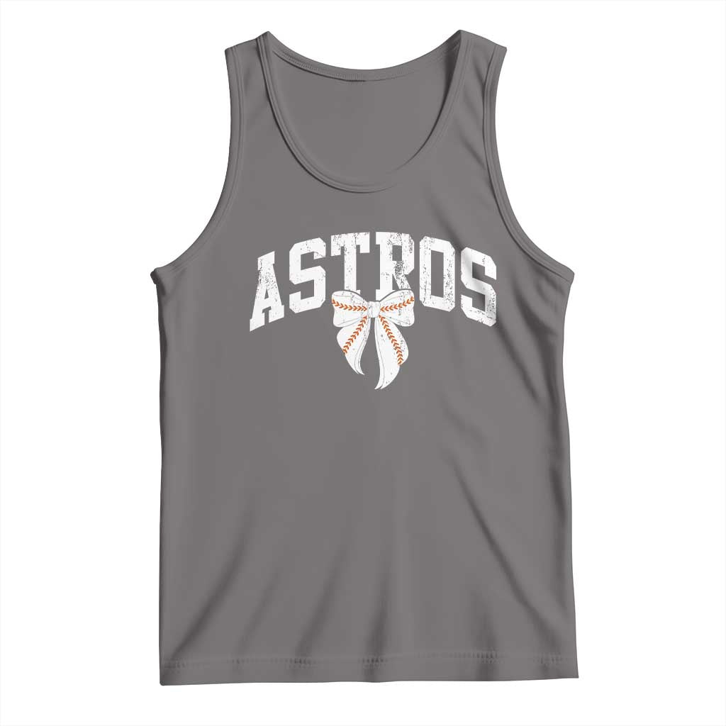 Retro Astro Varsity Name Tank Top Baseball Coquette Bow TS10 Deep Heather Print Your Wear