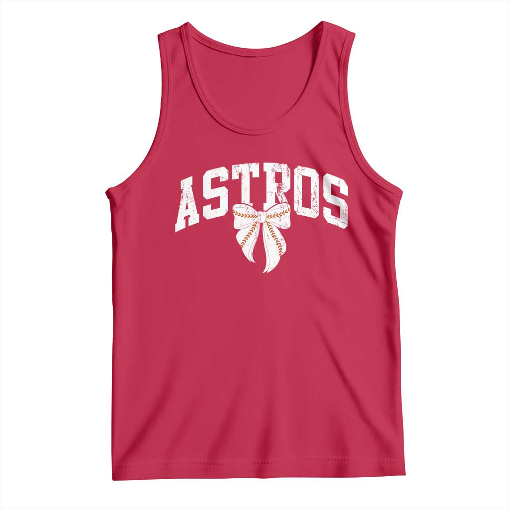 Retro Astro Varsity Name Tank Top Baseball Coquette Bow TS10 Red Print Your Wear