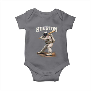 Houston Astronaut Baseball Player Baby Onesie Clutch City TS10 Charcoal Print Your Wear