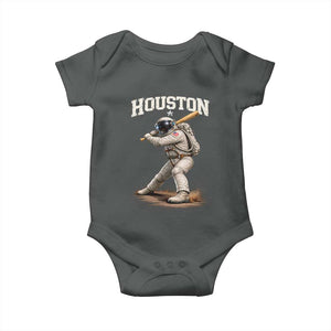 Houston Astronaut Baseball Player Baby Onesie Clutch City TS10 Dark Heather Print Your Wear