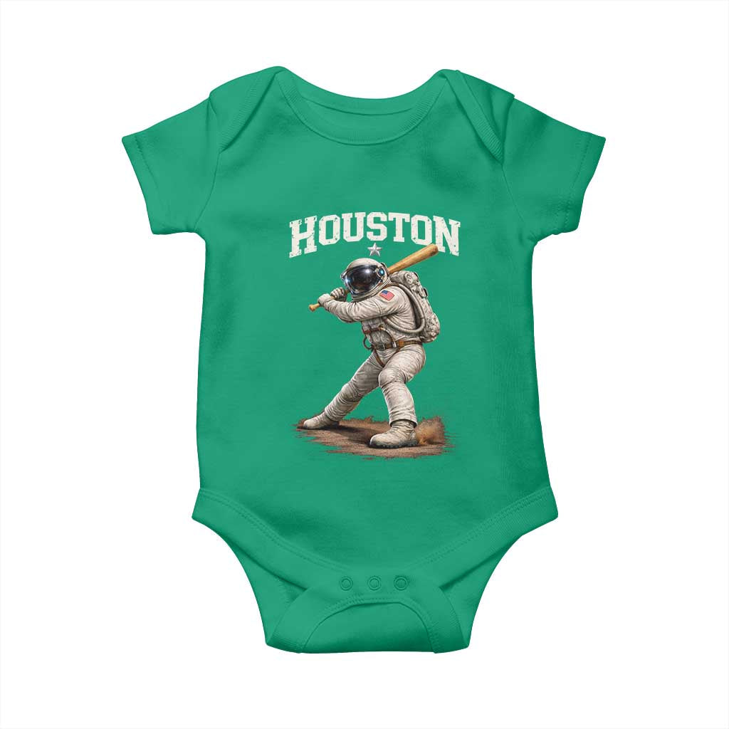 Houston Astronaut Baseball Player Baby Onesie Clutch City TS10 Irish Green Print Your Wear