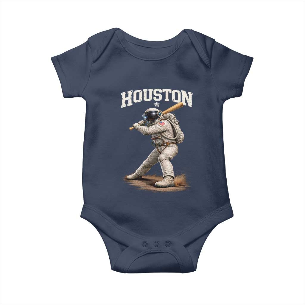 Houston Astronaut Baseball Player Baby Onesie Clutch City TS10 Navy Print Your Wear
