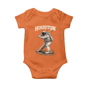 Houston Astronaut Baseball Player Baby Onesie Clutch City TS10 Orange Print Your Wear