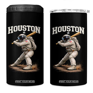 Houston Astronaut Baseball Player 4 in 1 Can Cooler Tumbler Clutch City TS10 One Size: 16 oz Black Print Your Wear