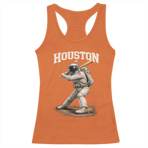 Houston Astronaut Baseball Player Racerback Tank Top Clutch City TS10 Orange Print Your Wear