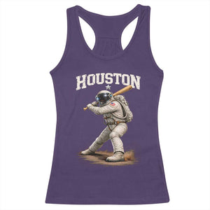 Houston Astronaut Baseball Player Racerback Tank Top Clutch City TS10 Purple Print Your Wear