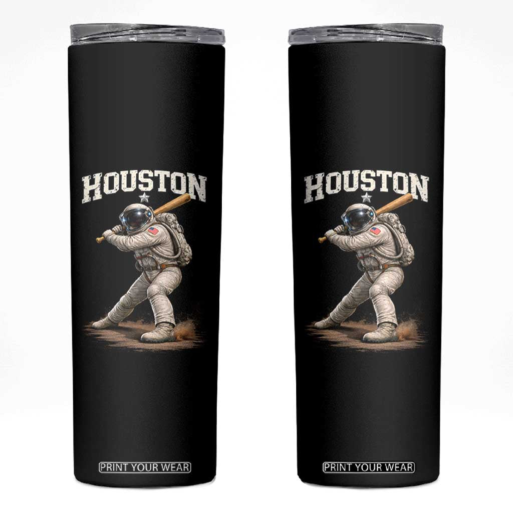 Houston Astronaut Baseball Player Skinny Tumbler Clutch City TS10 Black Print Your Wear