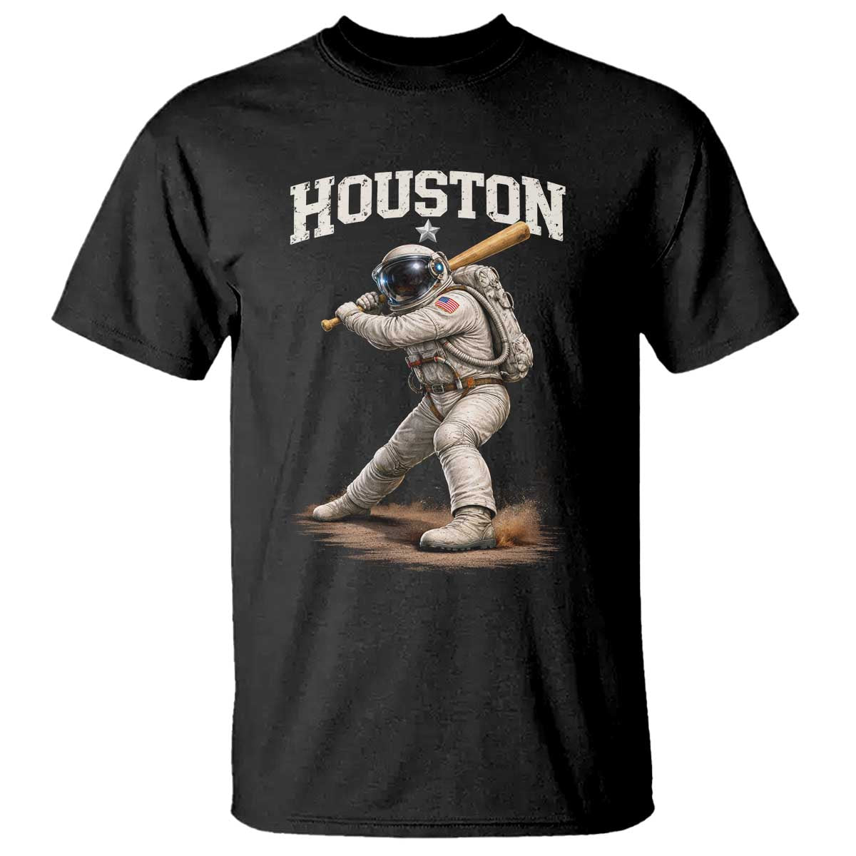 Houston Astronaut Baseball Player T Shirt Clutch City TS10 Black Print Your Wear