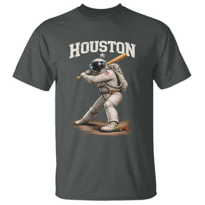 Houston Astronaut Baseball Player T Shirt Clutch City TS10 Dark Heather Print Your Wear