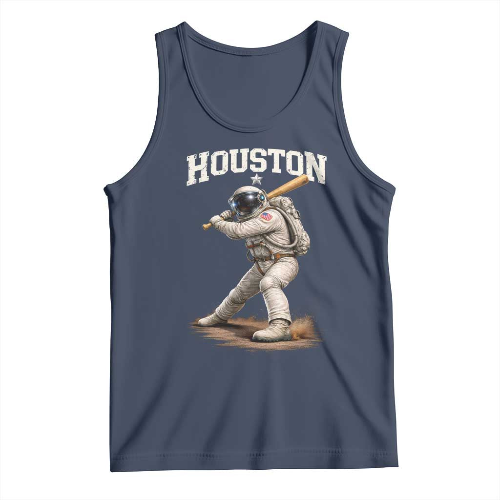 Houston Astronaut Baseball Player Tank Top Clutch City TS10 Navy Print Your Wear