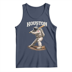 Houston Astronaut Baseball Player Tank Top Clutch City TS10 Navy Print Your Wear