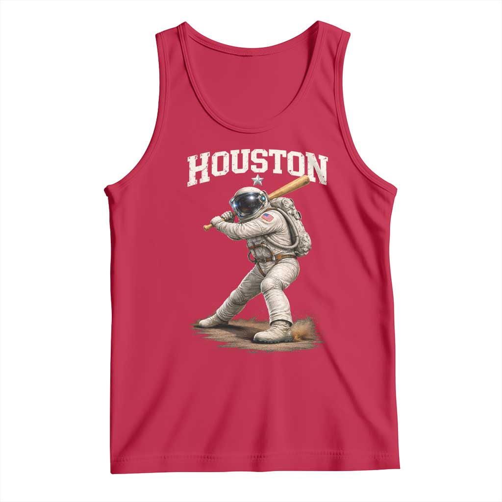 Houston Astronaut Baseball Player Tank Top Clutch City TS10 Red Print Your Wear