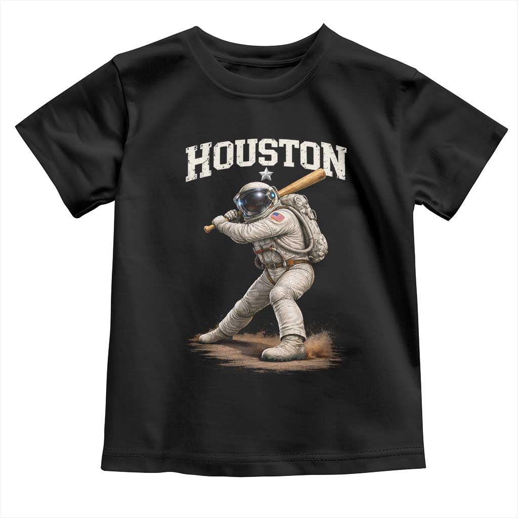 Houston Astronaut Baseball Player Toddler T Shirt Clutch City TS10 Black Print Your Wear