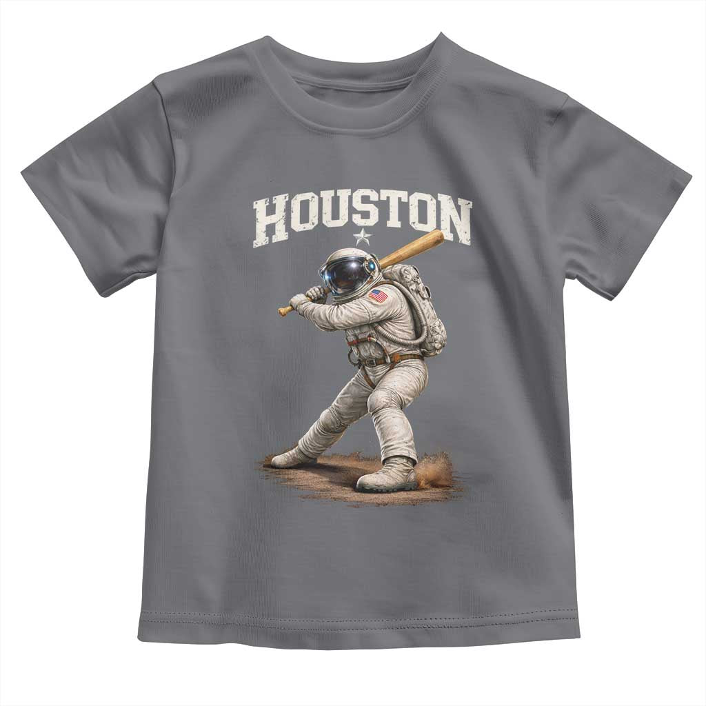 Houston Astronaut Baseball Player Toddler T Shirt Clutch City TS10 Charcoal Print Your Wear