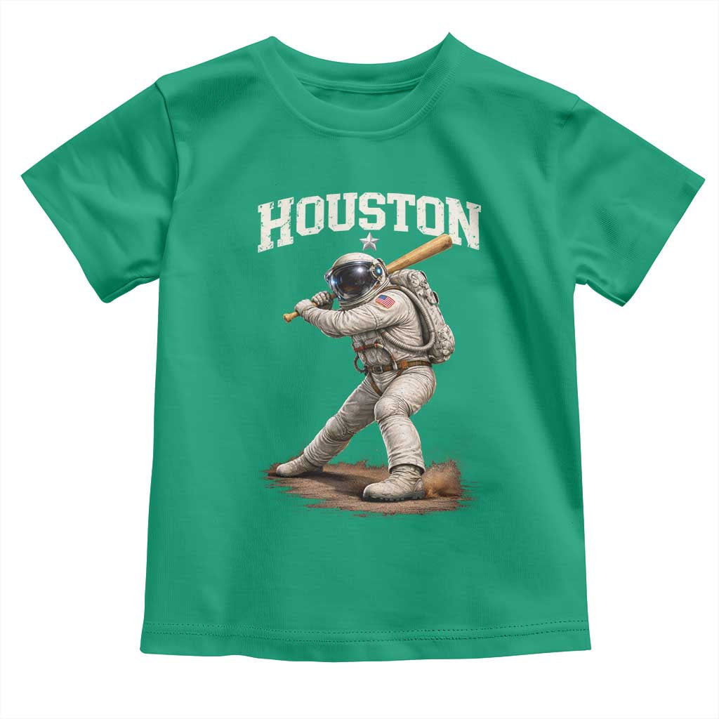 Houston Astronaut Baseball Player Toddler T Shirt Clutch City TS10 Irish Green Print Your Wear