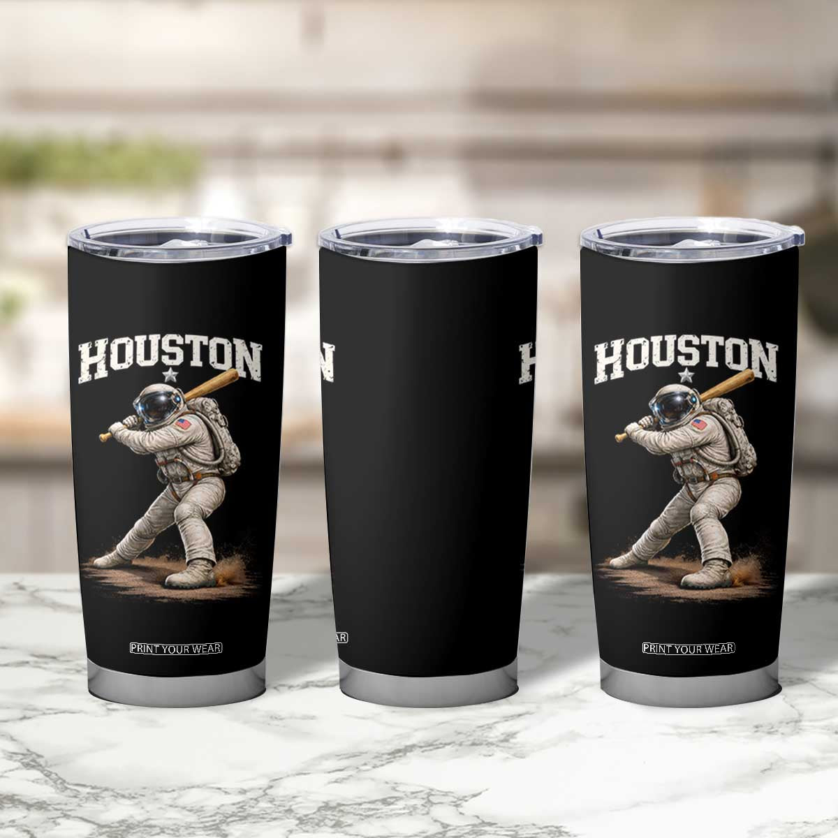 Houston Astronaut Baseball Player Tumbler Cup Clutch City TS10 Print Your Wear