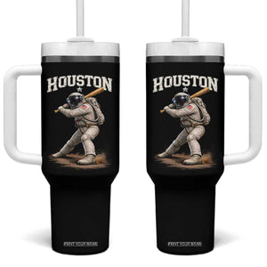 Houston Astronaut Baseball Player Tumbler With Handle Clutch City TS10 One Size: 40 oz Black Print Your Wear