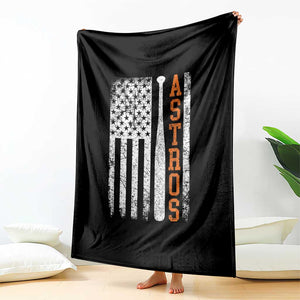 Vintage Astro Throw Blanket Last Name Baseball American Flag Retro Style 70s 80s 90s TS10 Print Your Wear