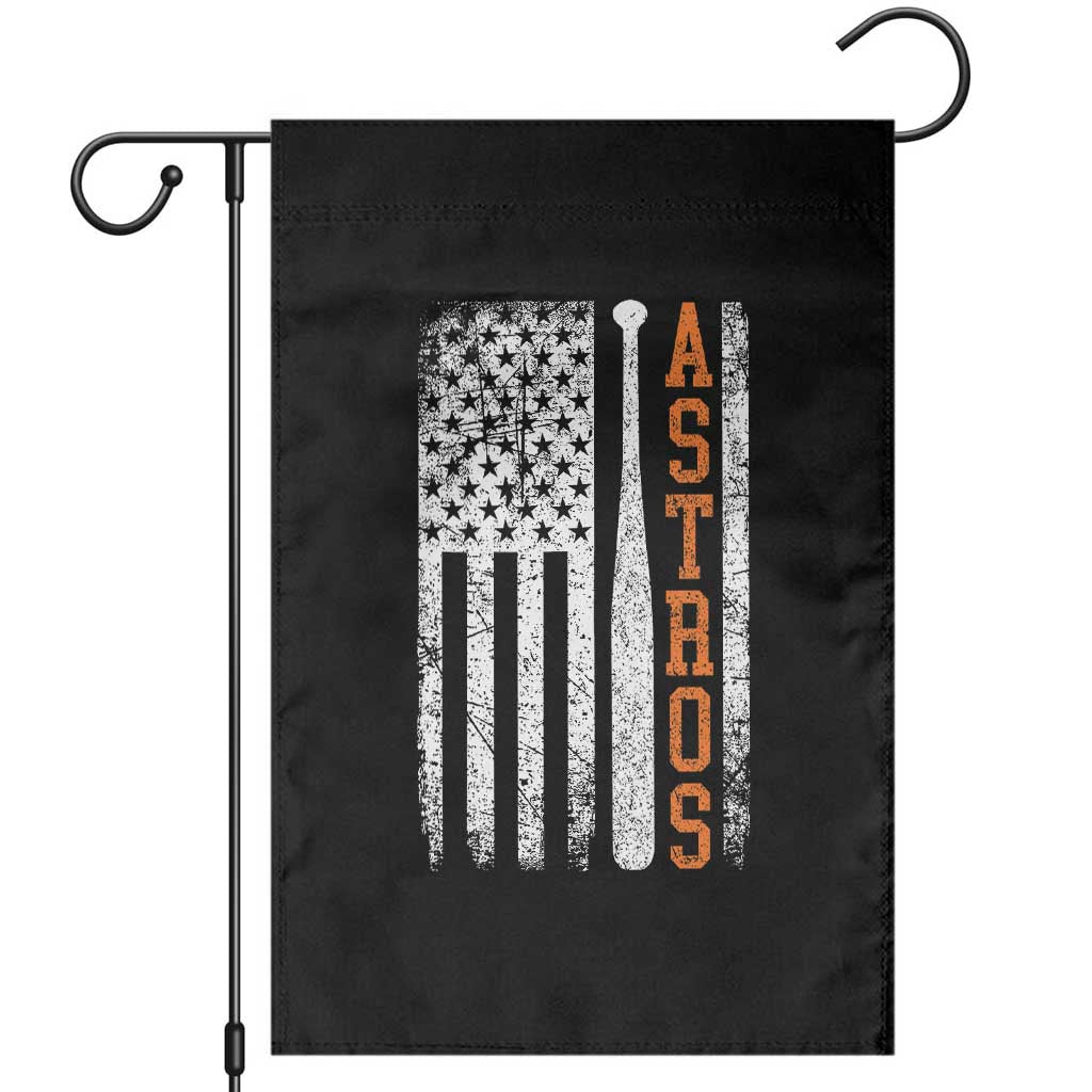 Vintage Astro Garden Flag Last Name Baseball American Flag Retro Style 70s 80s 90s TS10 Black Print Your Wear