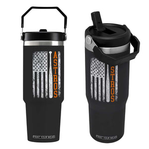 Vintage Astro Flip Straw Tumbler Last Name Baseball American Flag Retro Style 70s 80s 90s TS10 One Size: 30 oz Black Print Your Wear
