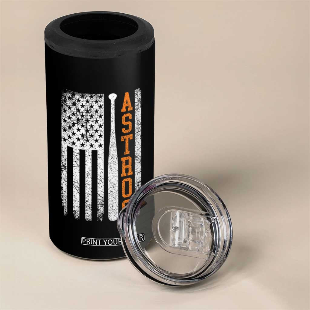 Vintage Astro 4 in 1 Can Cooler Tumbler Last Name Baseball American Flag Retro Style 70s 80s 90s TS10 Print Your Wear